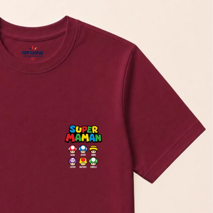 Sweat à capuche Super Maman personnalisé – Prénoms des enfants – vue 31