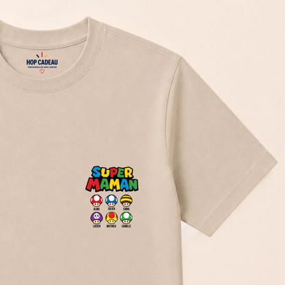 Sweat à capuche Super Maman personnalisé – Prénoms des enfants – vue 33