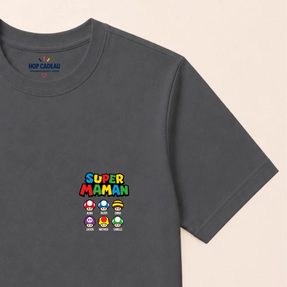 Sweat à capuche Super Maman personnalisé – Prénoms des enfants – vue 35