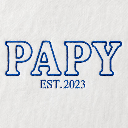 Sweat à capuche personnalisé papy brodé - Futur grand-père – vue 5