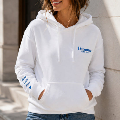 Sweat à capuche personnalisé maman - La Daronne depuis – vue 3
