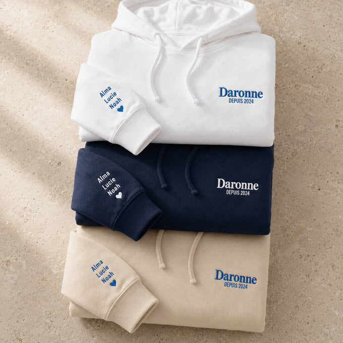 Sweat à capuche personnalisé maman - La Daronne depuis