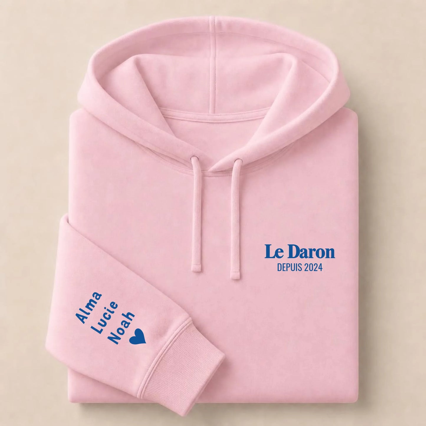 Sweat à capuche personnalisé papa - Le Daron depuis – vue 13