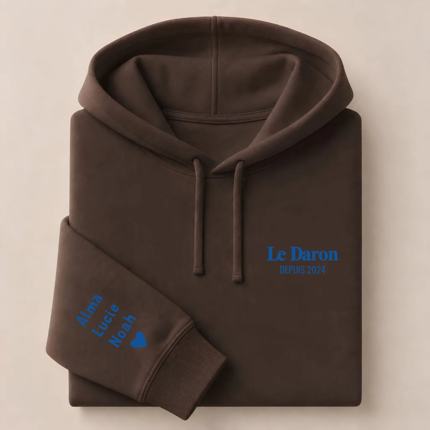 Sweat à capuche personnalisé papa - Le Daron depuis – vue 14