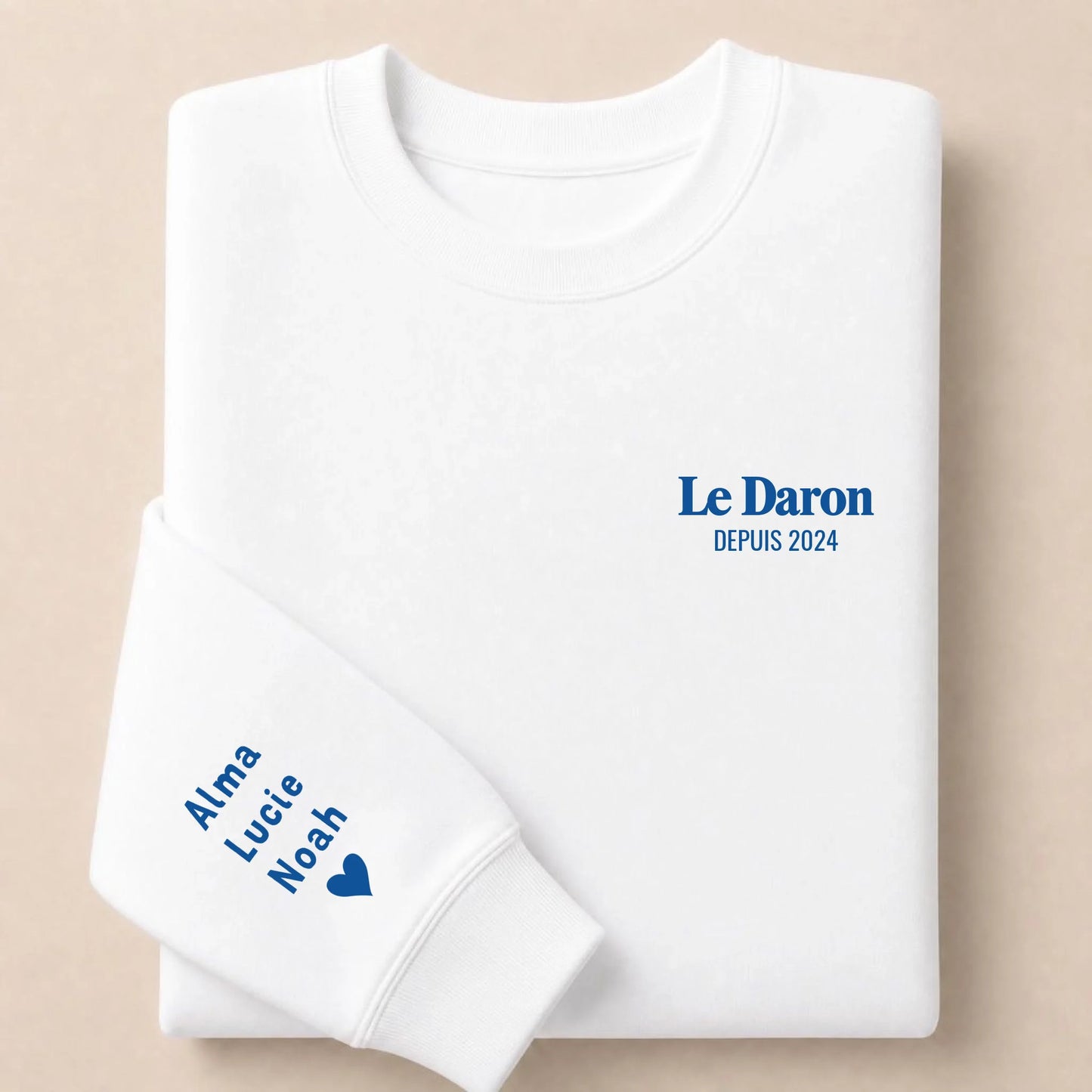 Sweat à capuche personnalisé papa - Le Daron depuis – vue 22
