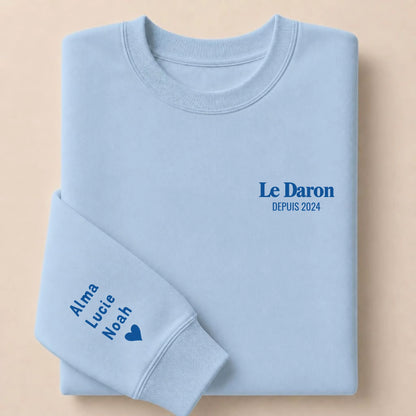 Sweat à capuche personnalisé papa - Le Daron depuis – vue 30