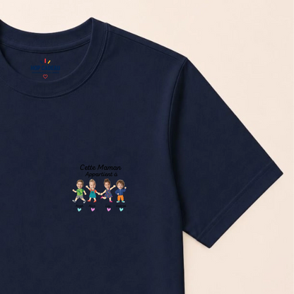 Sweat à capuche personnalisé maman - Portraits de ses enfants – vue 28