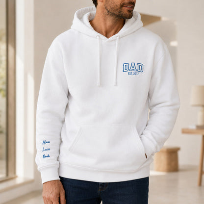 Sweat à capuche personnalisé papa brodé - DAD – vue 3