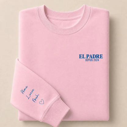 Sweat à capuche personnalisé papa brodé - El Padre – vue 24