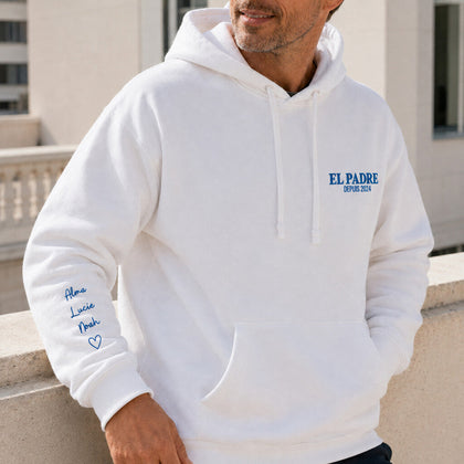 Sweat à capuche personnalisé papa brodé - El Padre