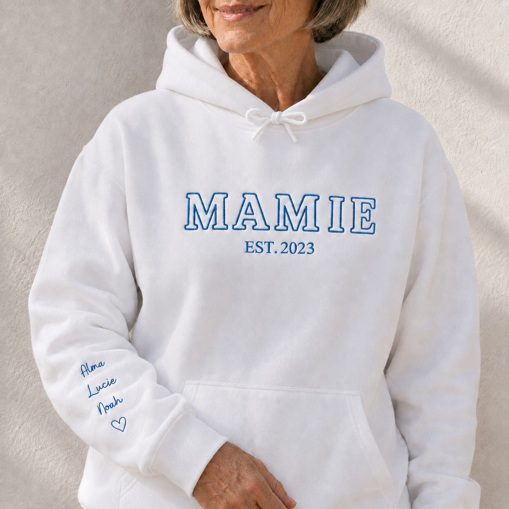 Sweat à capuche personnalisé mamie - Future mamie – vue 3