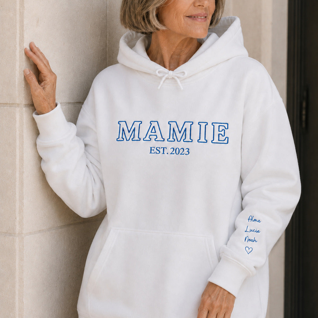 Sweat à capuche personnalisé mamie - Future mamie – vue 4
