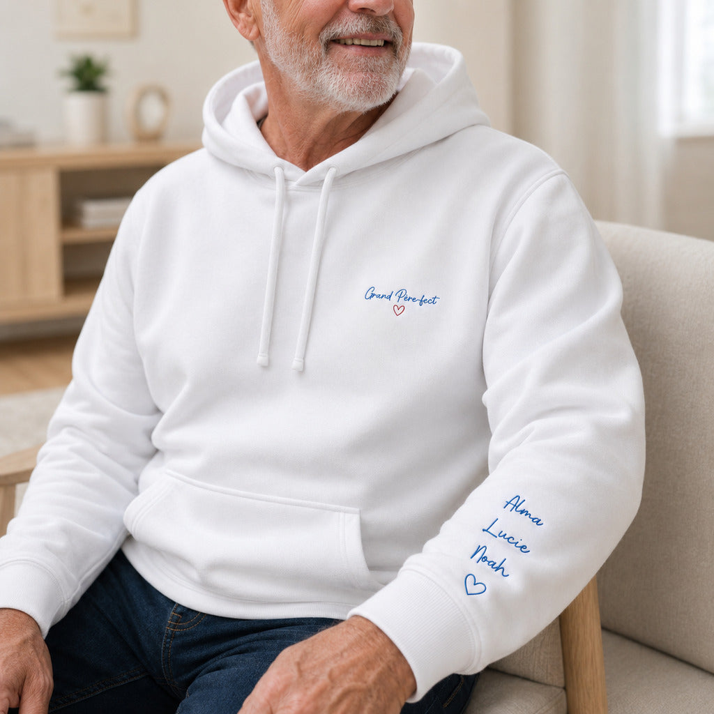 Sweat à capuche personnalisé papy - Grand Père-fect – vue 2