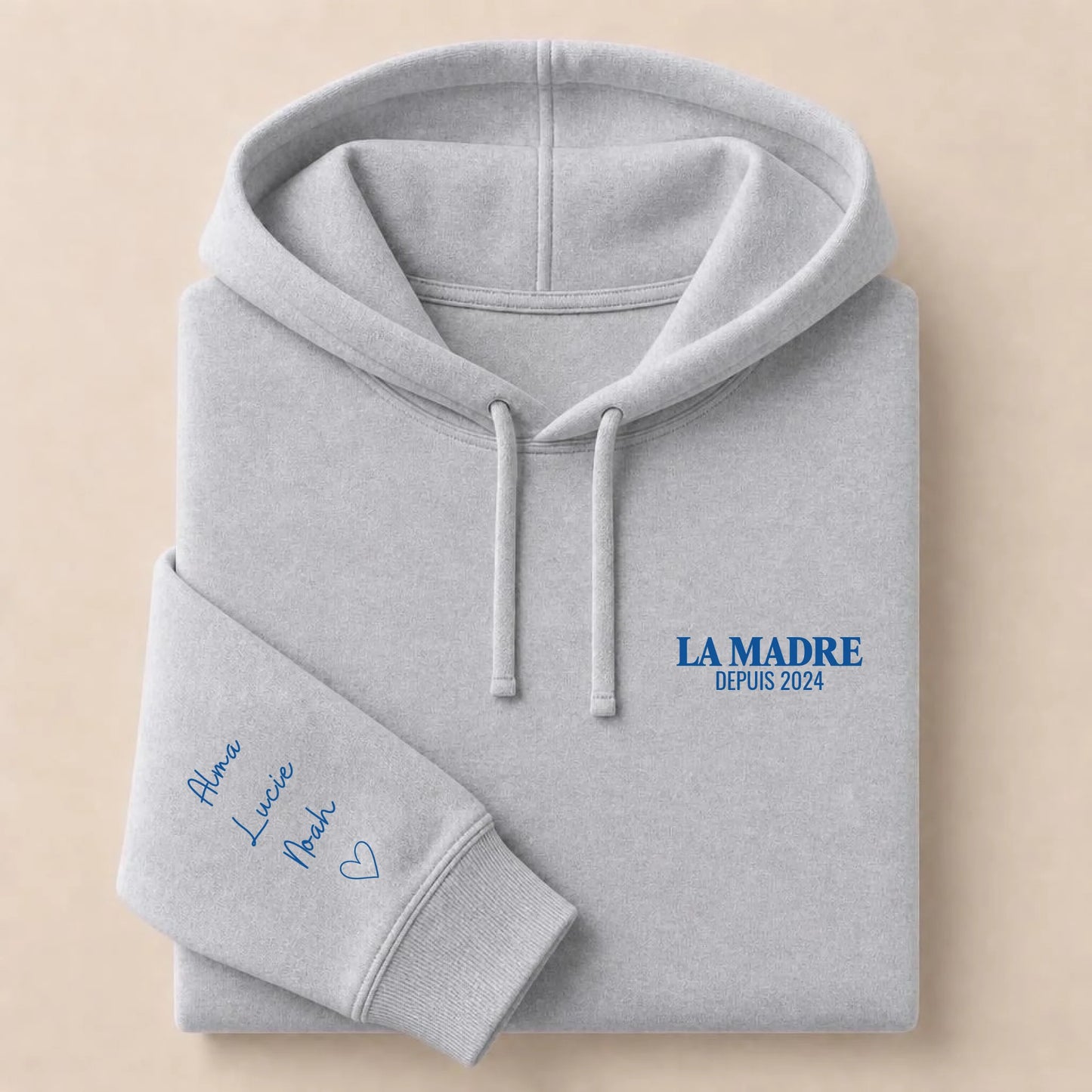 Sweat à capuche personnalisé maman - La Madre depuis avec prénoms – vue 20