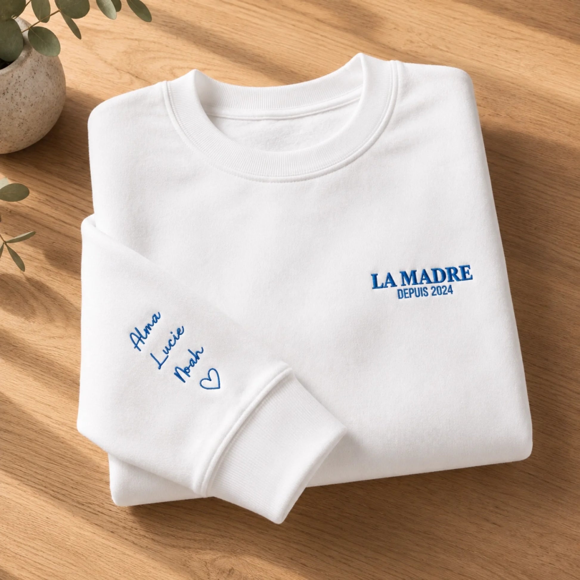 Sweat à capuche personnalisé maman - La Madre depuis avec prénoms – vue 26