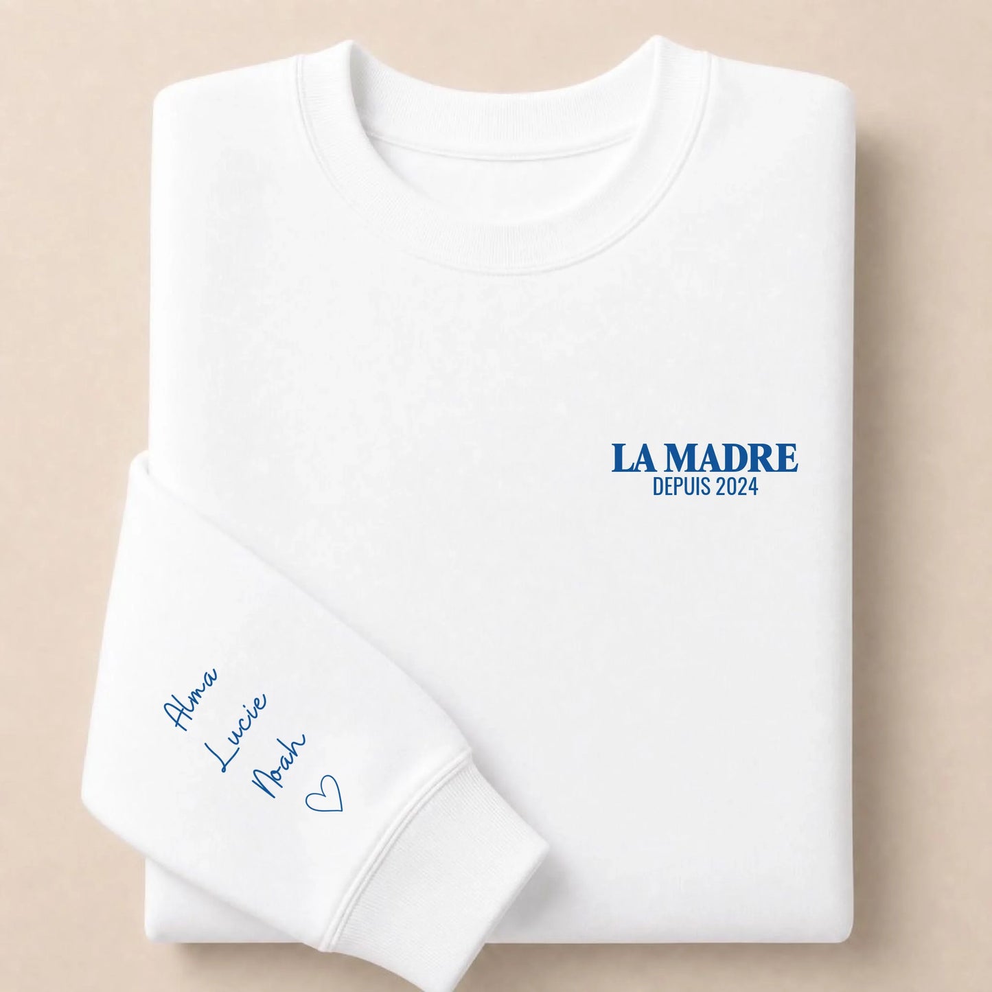 Sweat à capuche personnalisé maman - La Madre depuis avec prénoms – vue 28
