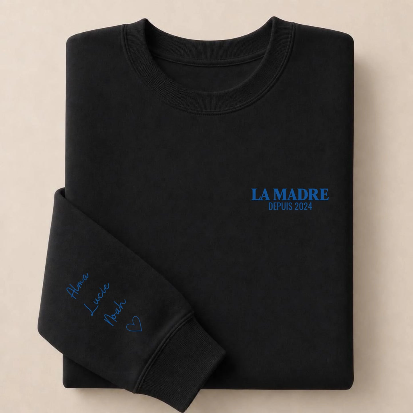 Sweat à capuche personnalisé maman - La Madre depuis avec prénoms – vue 29