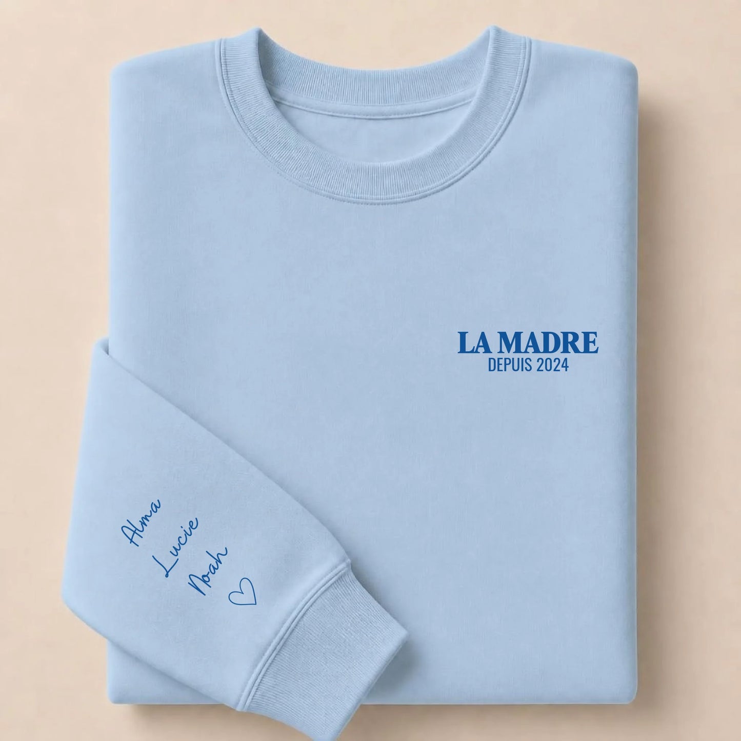 Sweat à capuche personnalisé maman - La Madre depuis avec prénoms – vue 35