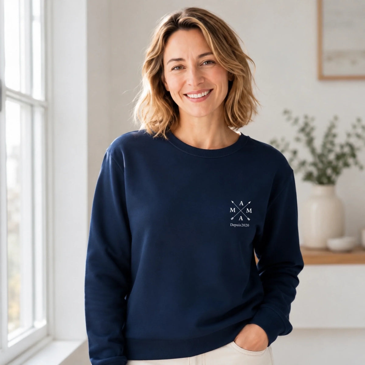 Sweat Mama personnalisé – Monogramme et année – vue 3