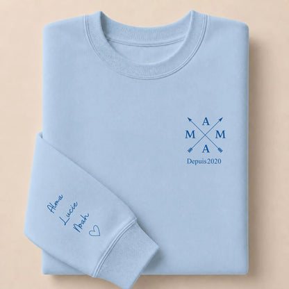 Sweat à capuche personnalisé maman brodé - Mama depuis – vue 31