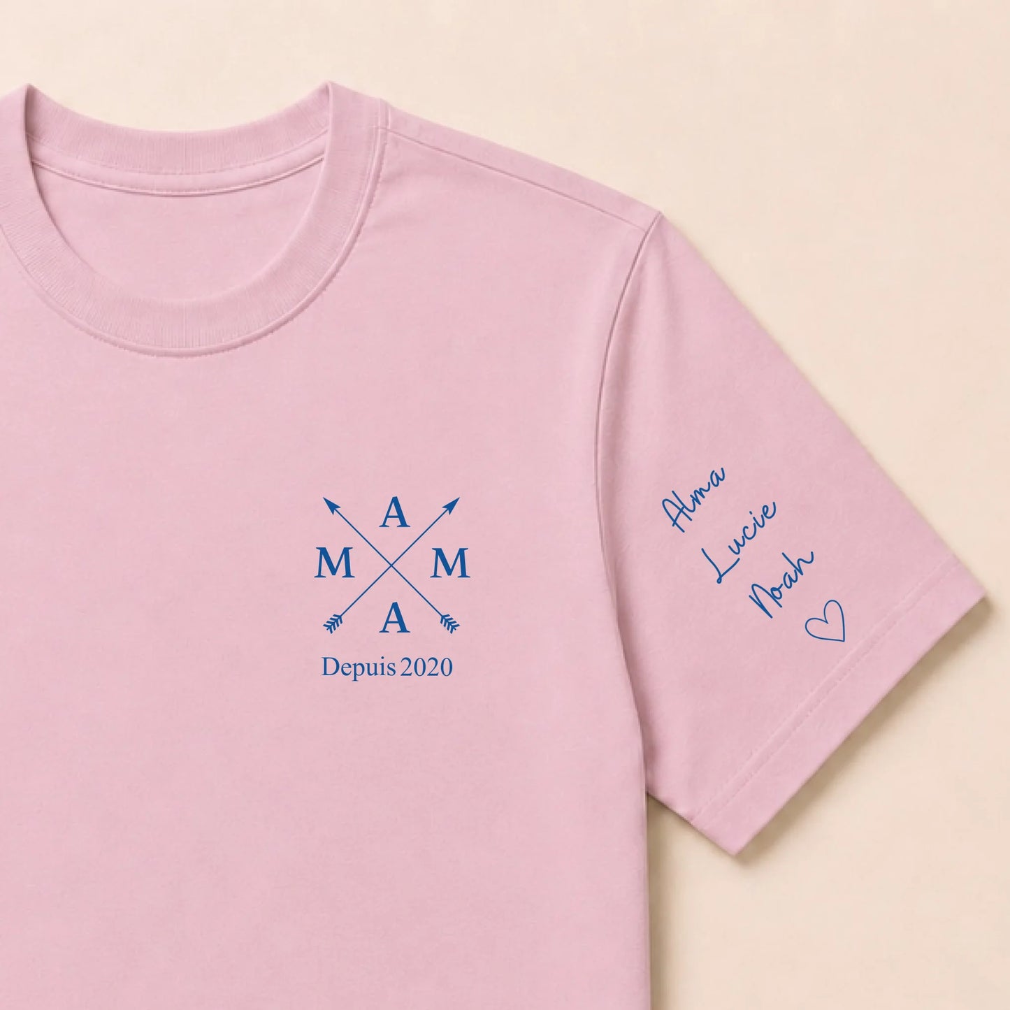 Sweat à capuche personnalisé maman brodé - Mama depuis – vue 43