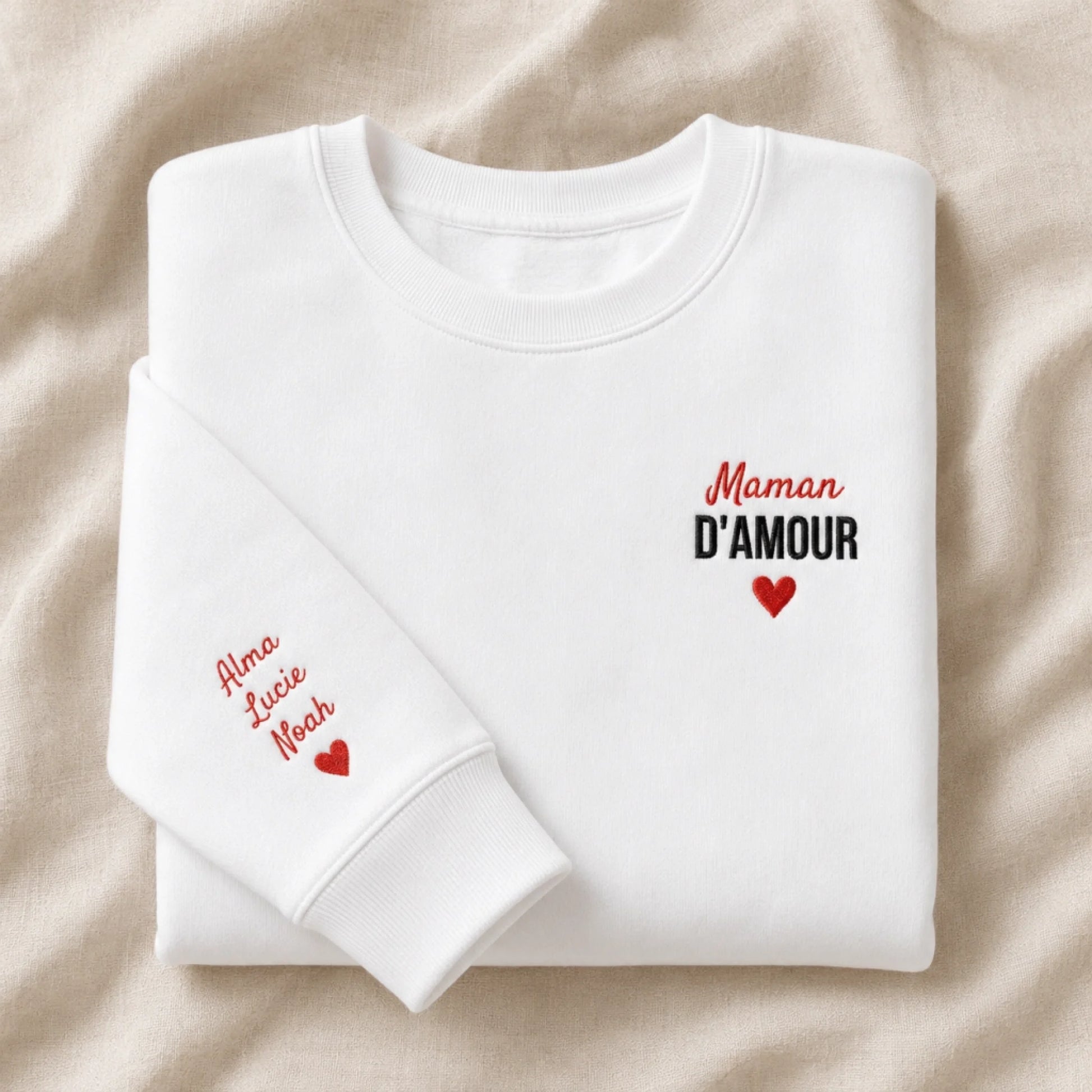 Sweat à capuche personnalisé maman - Maman d’amour – vue 23