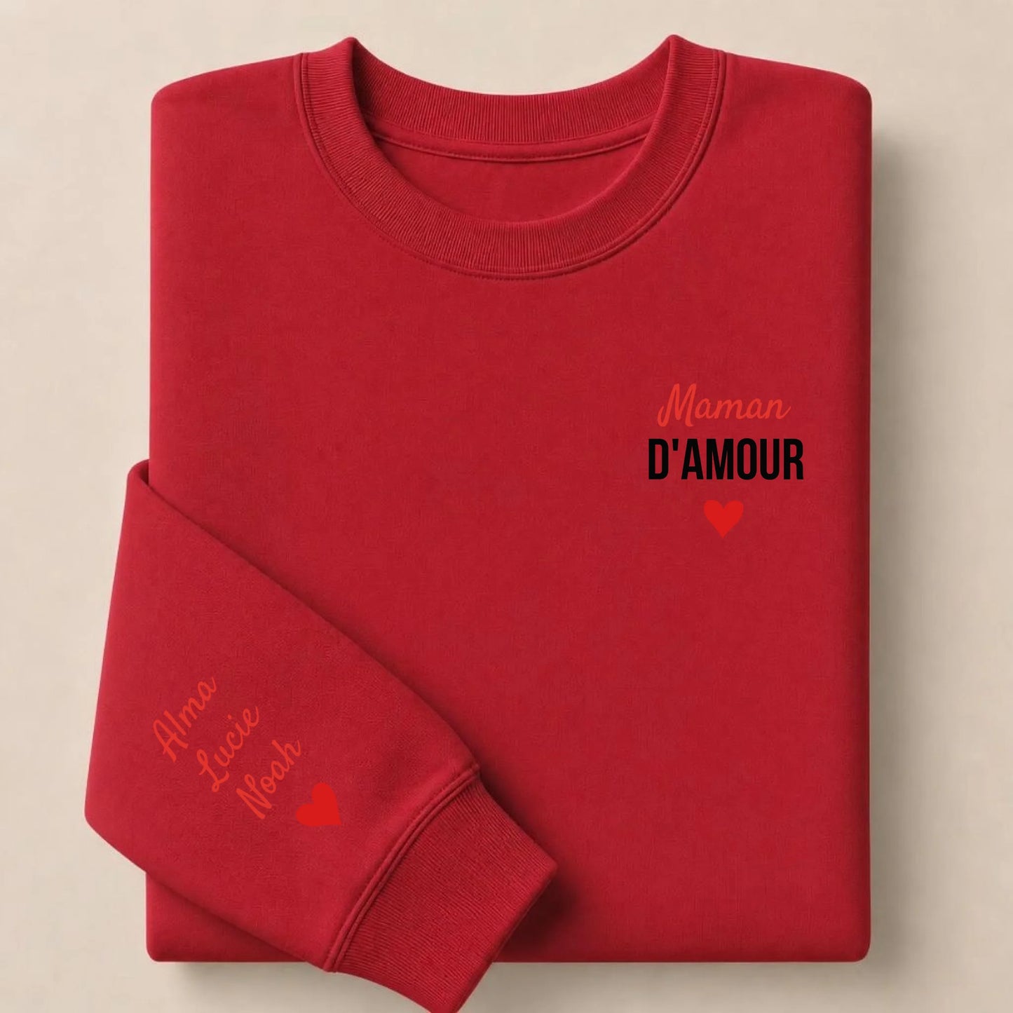 Sweat à capuche personnalisé maman - Maman d’amour – vue 29