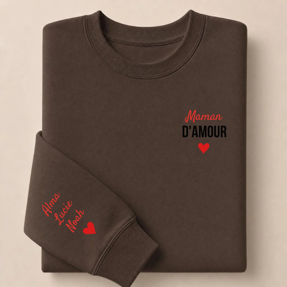 Sweat à capuche personnalisé maman - Maman d’amour – vue 29