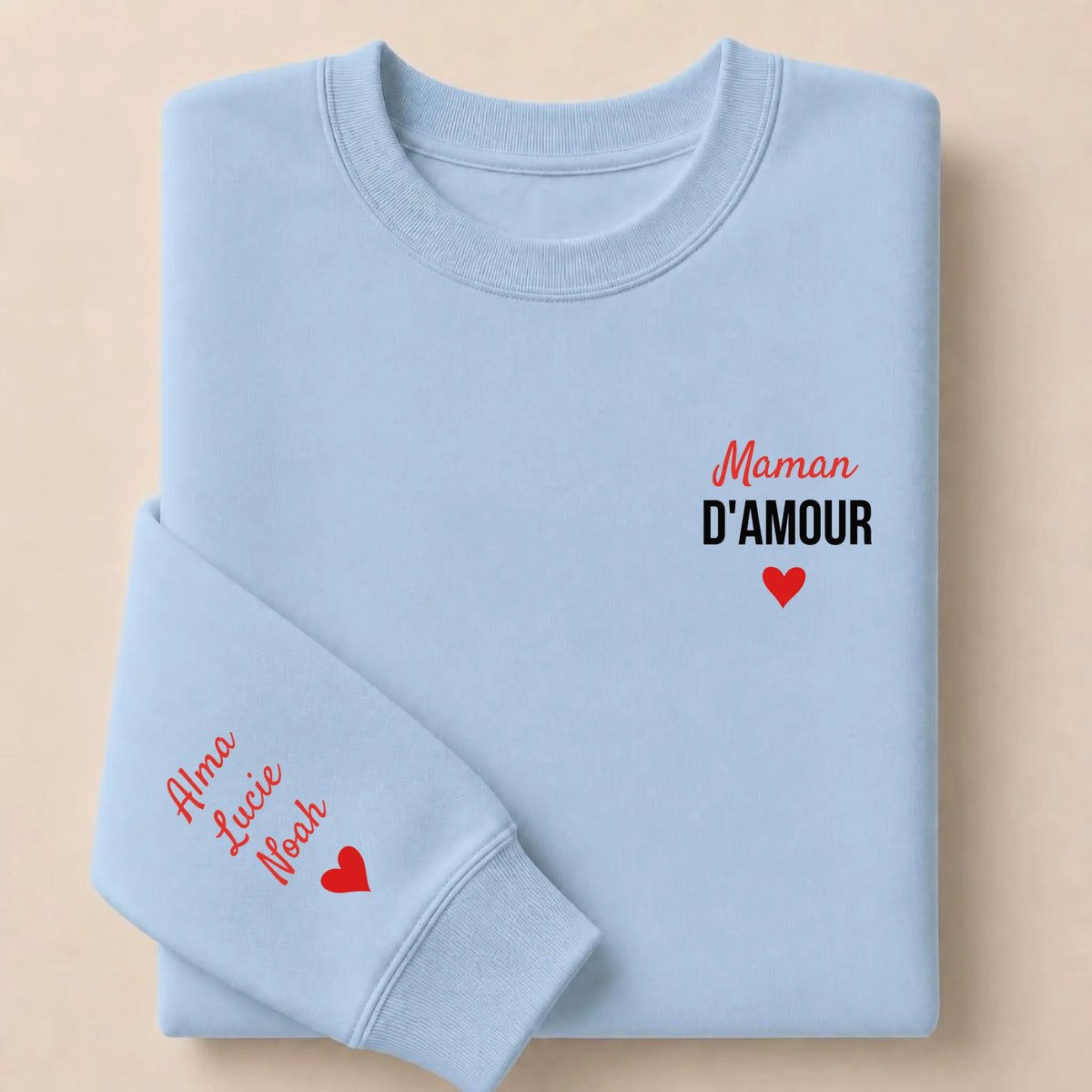 Sweat à capuche personnalisé maman - Maman d’amour – vue 31