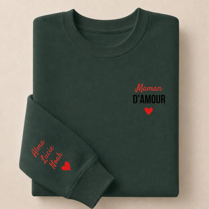 Sweat à capuche personnalisé maman - Maman d’amour – vue 36