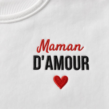 Sweat à capuche personnalisé maman - Maman d’amour – vue 39