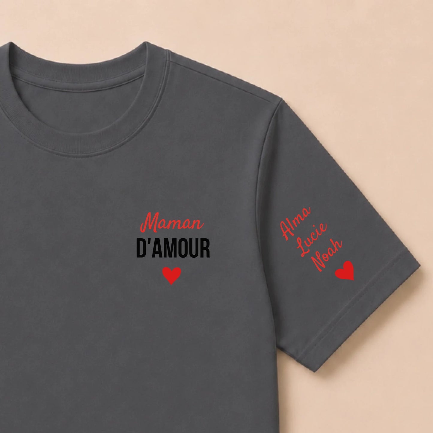 Sweat à capuche personnalisé maman - Maman d’amour – vue 47