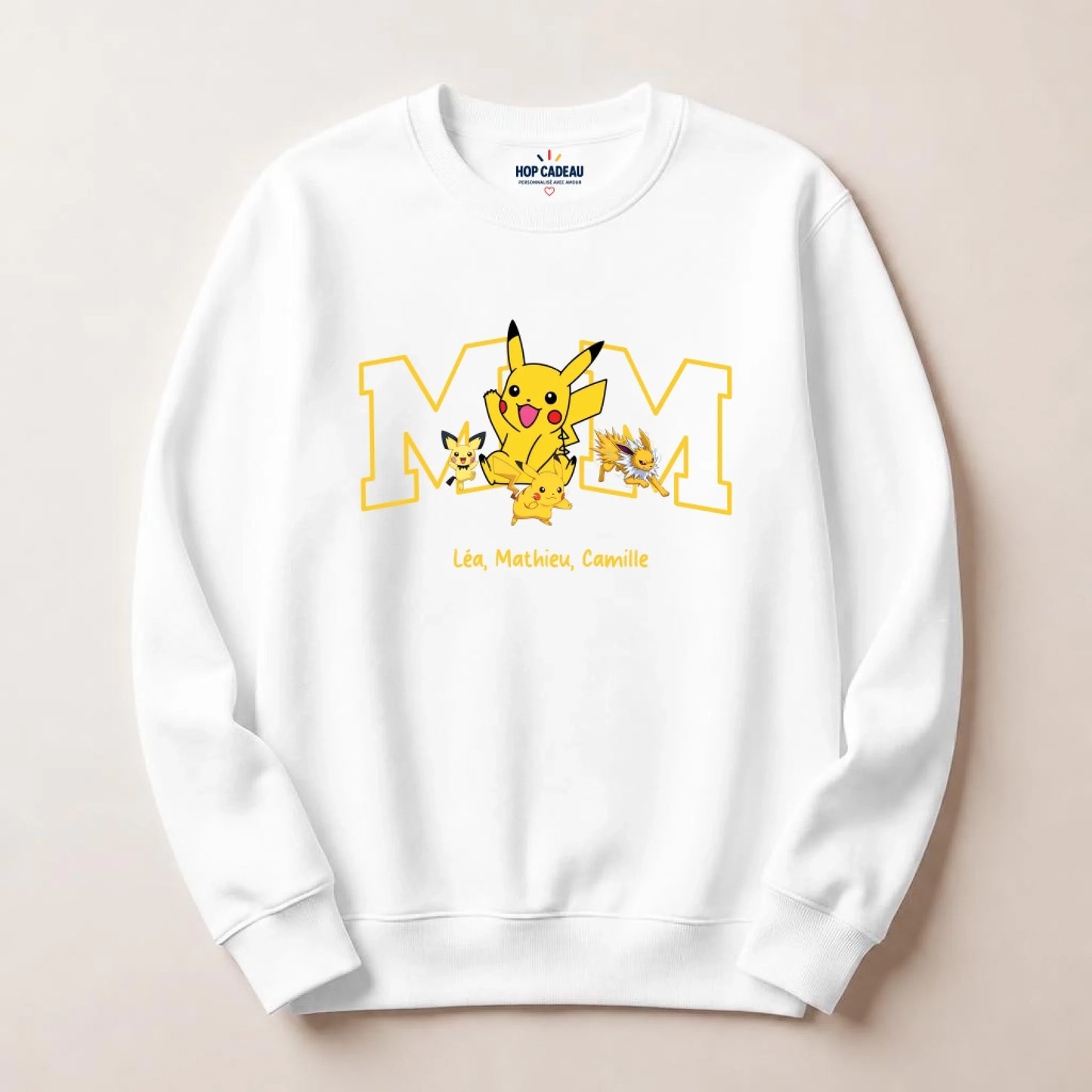 Sweat à capuche personnalisé maman - Initiale et prénoms des enfants – vue 18