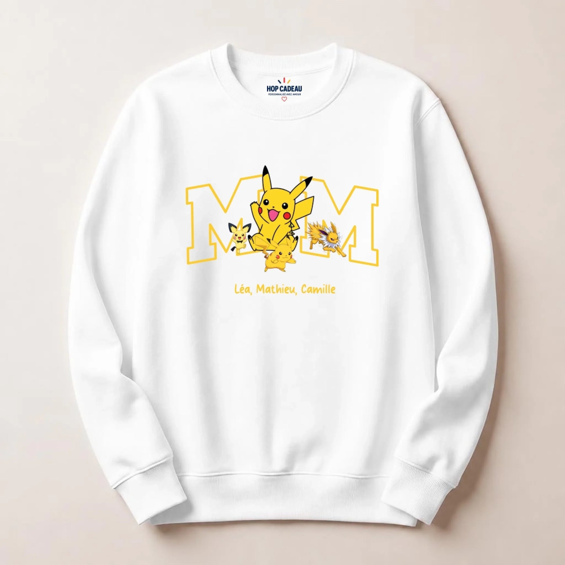 Sweat à capuche personnalisé maman - Initiale et prénoms des enfants – vue 18