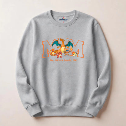 Sweat à capuche personnalisé maman - Initiale et prénoms des enfants – vue 28