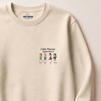 Sweat personnalisé maman - Portraits de ses enfants – vue 10