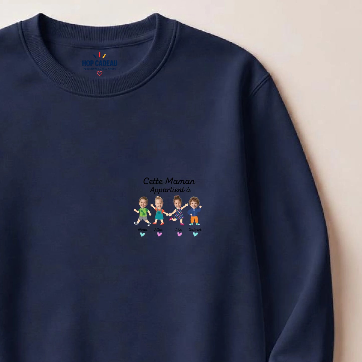 Sweat personnalisé maman - Portraits de ses enfants – vue 11