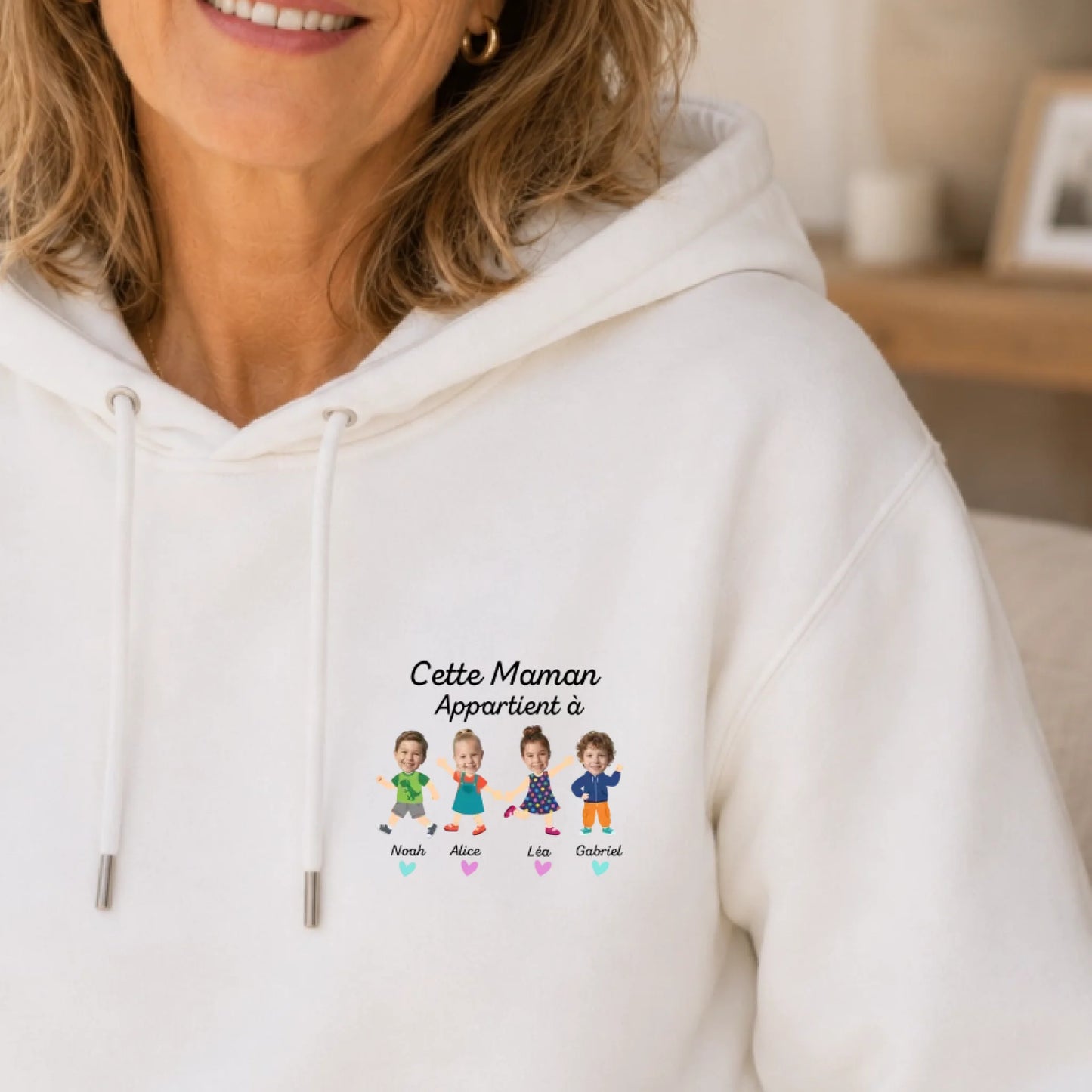 Sweat personnalisé maman - Portraits de ses enfants – vue 13