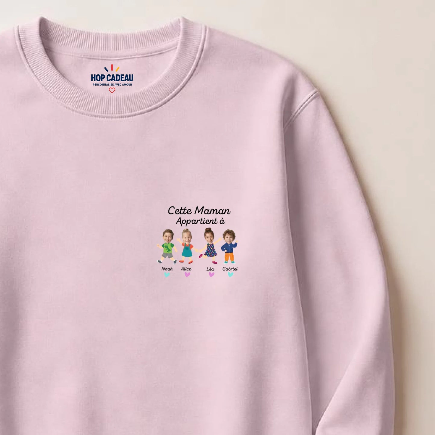 Sweat personnalisé maman - Portraits de ses enfants – vue 5