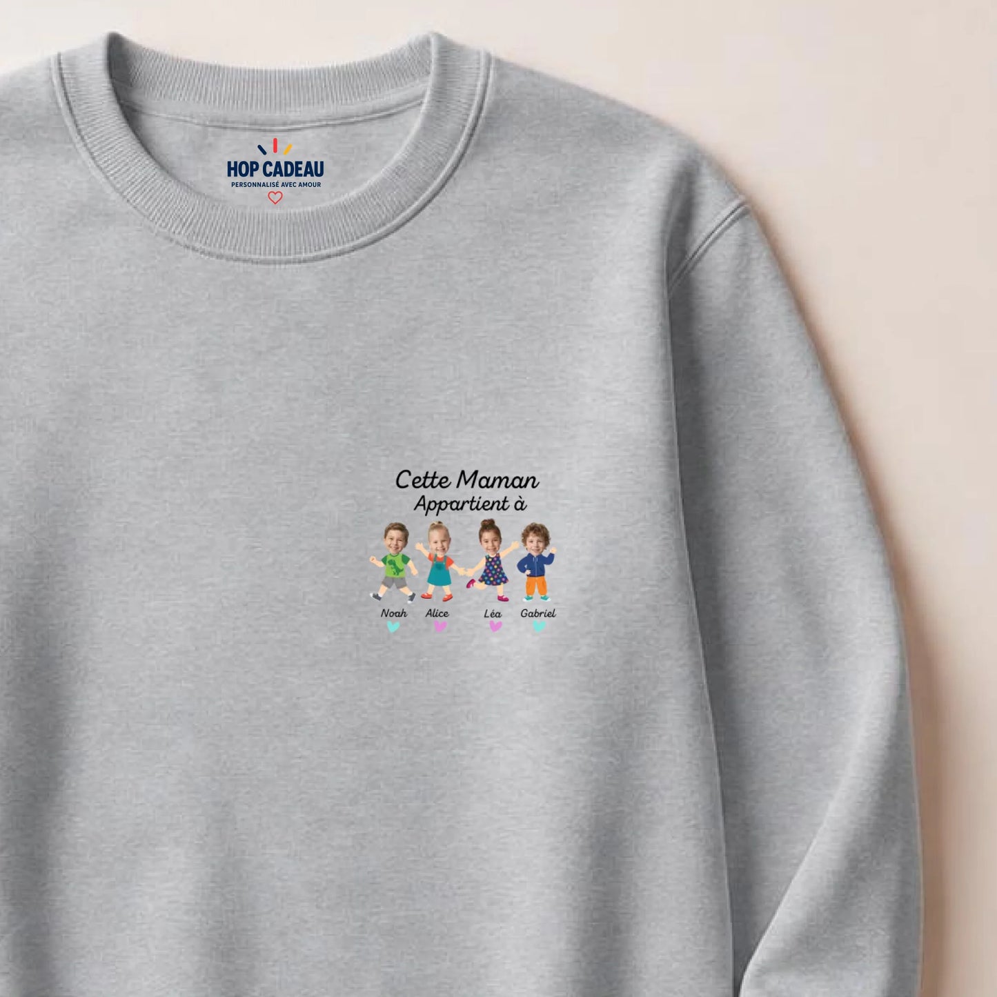 Sweat personnalisé maman - Portraits de ses enfants – vue 7