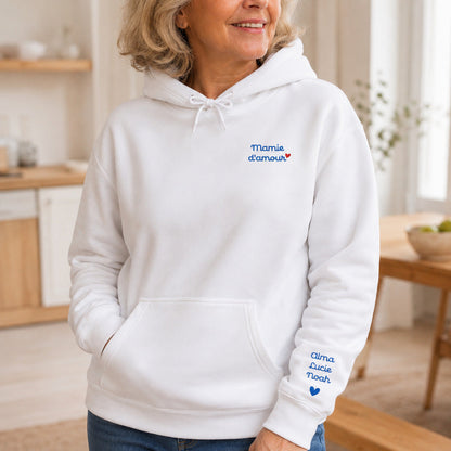 Sweat à capuche personnalisé mamie - Mamie d'amour – vue 5