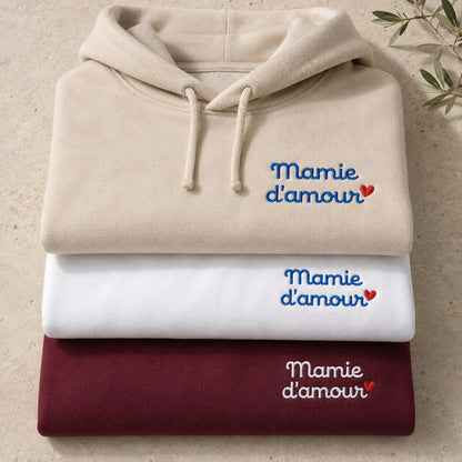 Sweat à capuche personnalisé mamie - Mamie d'amour