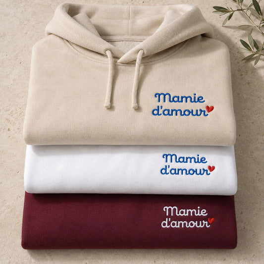 Sweat à capuche personnalisé mamie - Mamie d'amour