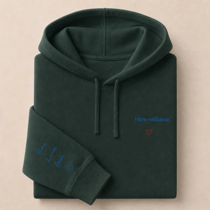 Sweat à capuche personnalisé maman brodé - Mère-veilleuse – vue 11