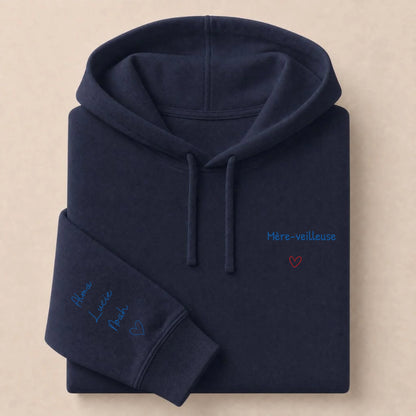Sweat à capuche personnalisé maman brodé - Mère-veilleuse – vue 13