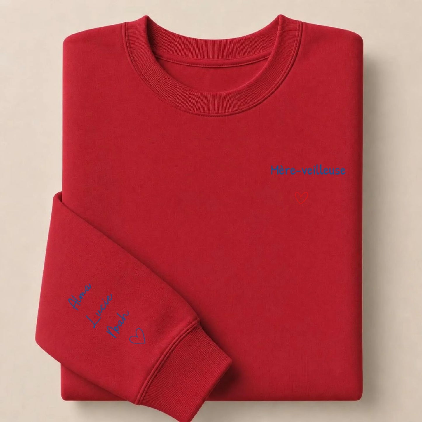 Sweat à capuche personnalisé maman brodé - Mère-veilleuse – vue 41