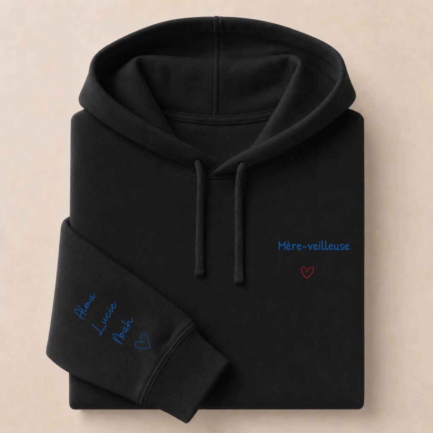 Sweat à capuche personnalisé maman brodé - Mère-veilleuse – vue 5