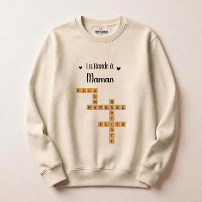 Sweat Maman personnalisé – Prénoms façon Scrabble – vue 10