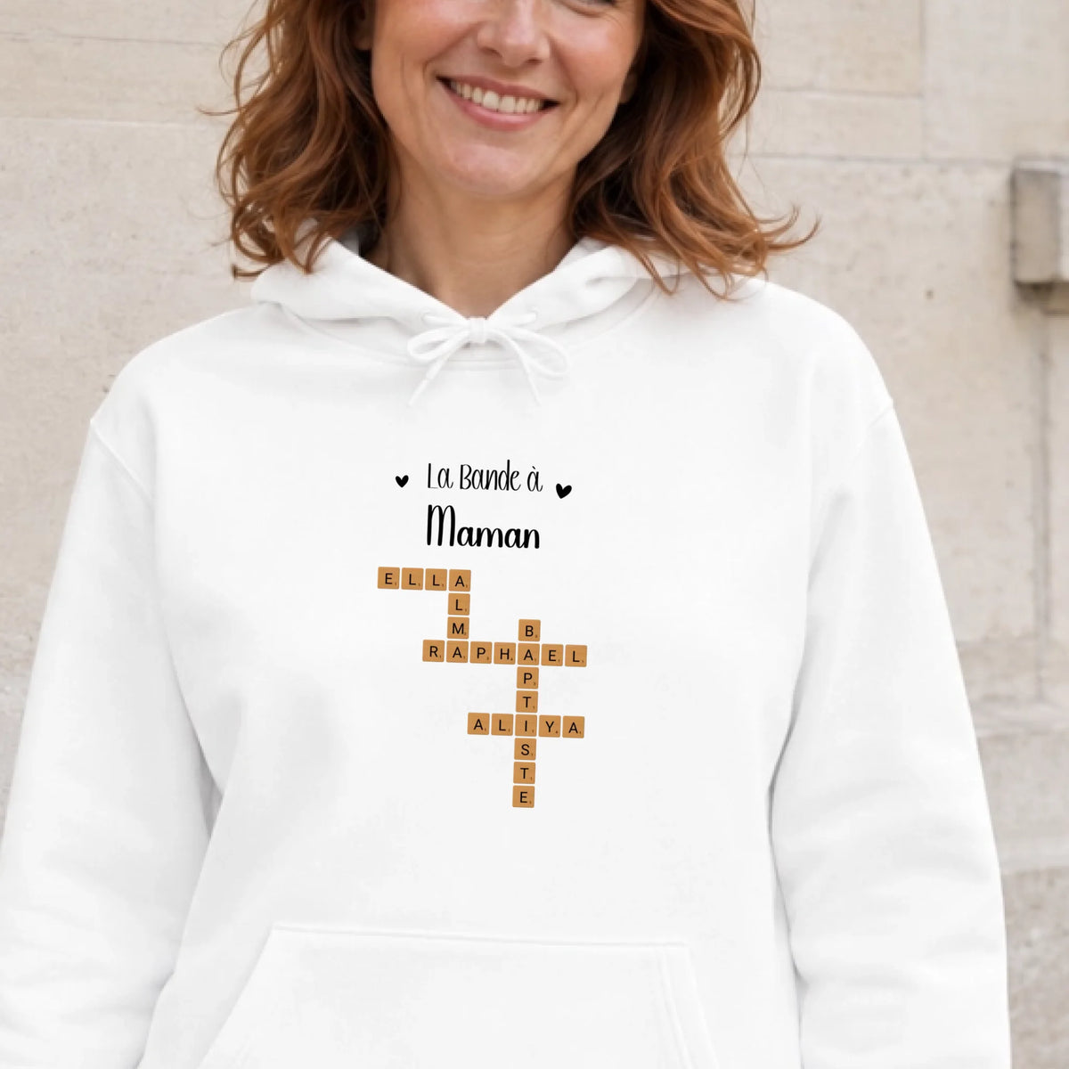 Sweat Maman personnalisé – Prénoms façon Scrabble – vue 13