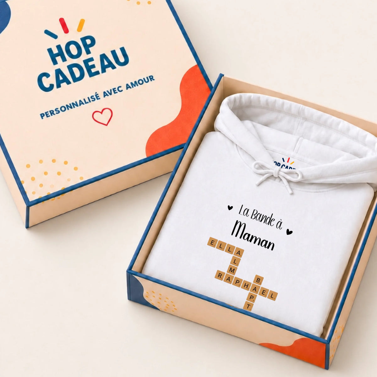 Sweat Maman personnalisé – Prénoms façon Scrabble – vue 14